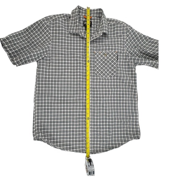 Timberland Pro Flex Black Plaid SS Shirt Men's Med - Picture 6 of 8